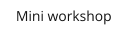 Mini workshop